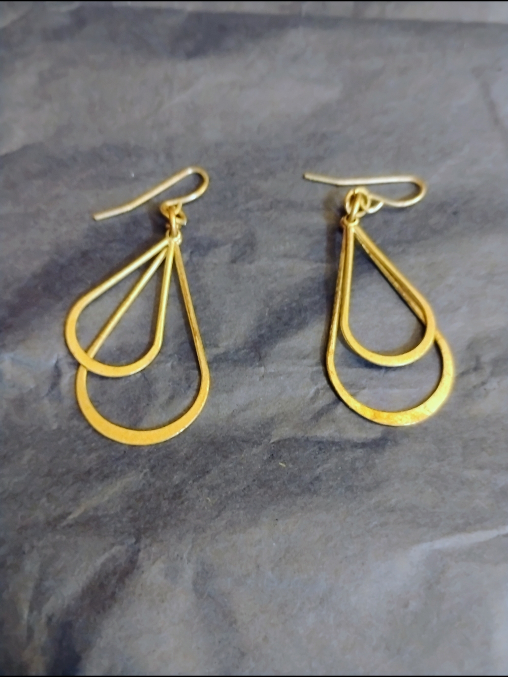 3 For $15 Silvertone Teardrop Layered Dangle Earrings